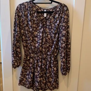 Long sleeve Floral Romper